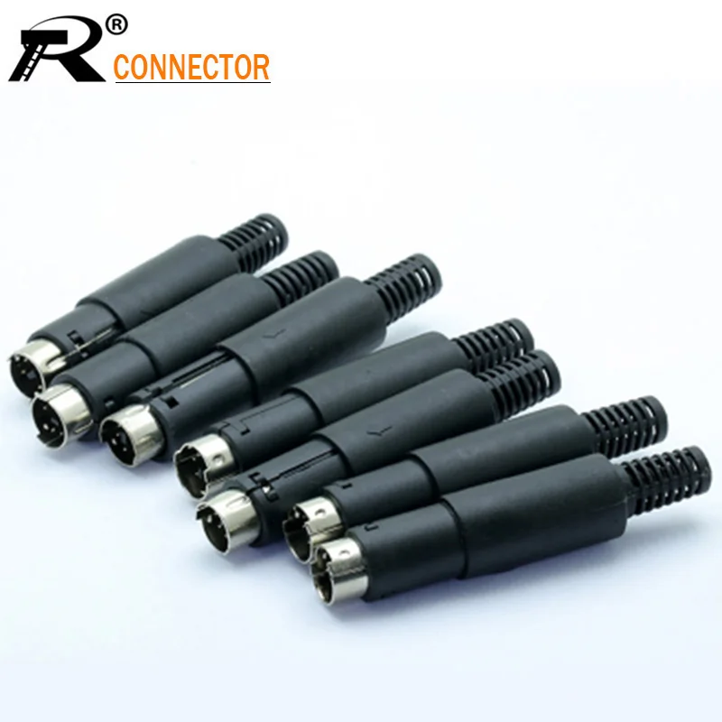 10pcs/lot Mini DIN Connector 3 4 5 6 7 8 9 Pin Din Male Plug With Plastic Handle DIN Adapter Soldering Cables DIY Connector
10pcs/lot Mini DIN Connector 3 4 5 6 7 8 9 Pin Din Male Plug With Plastic Handle DIN Adapter Soldering Cables DIY Connector