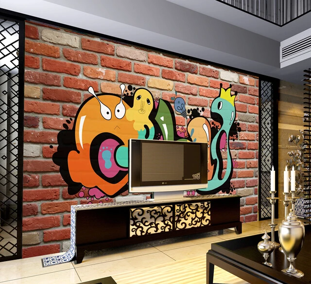 Custom papel parede infantil, cartoons graffiti mural for children room KTV bar setting wall waterproof vinyl wallpaper
Custom papel parede infantil, cartoons graffiti mural for children room KTV bar setting wall waterproof vinyl wallpaper