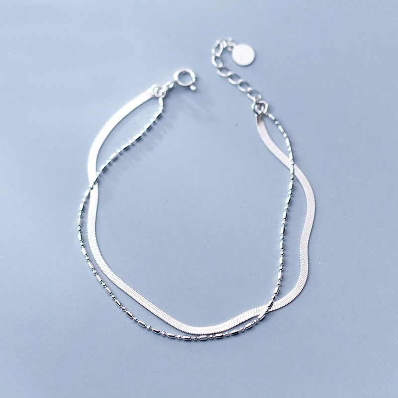 MloveAcc S925 Sterling Silver Bracelet Women Double Layer Snake Chain Bracelet Multi-layer Hand Jewelry
MloveAcc S925 Sterling Silver Bracelet Women Double Layer Snake Chain Bracelet Multi-layer Hand Jewelry
