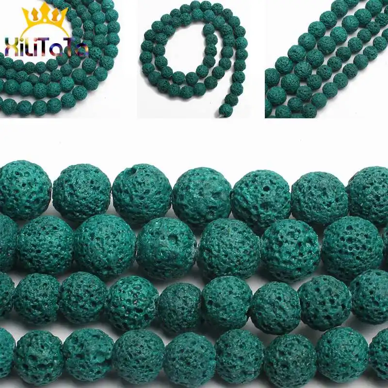 Dark Green Lava Stone Volcanic Rock Beads Round Loose Spacer Beads 15'' 4/6/8/10/12mm For Jewelry Making DIY Bracelets Necklace
Dark Green Lava Stone Volcanic Rock Beads Round Loose Spacer Beads 15'' 4/6/8/10/12mm For Jewelry Making DIY Bracelets Necklace