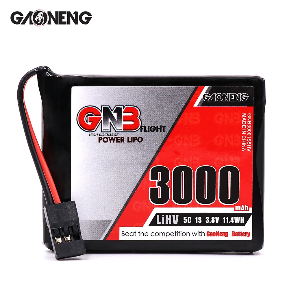 2PCS GAONENG GNB 3000mAh 1S1P 3.8V HV 5C Lipo battery with Futaba Plug for SANWA MT44 Remote control RX TX battery RC parts
2PCS GAONENG GNB 3000mAh 1S1P 3.8V HV 5C Lipo battery with Futaba Plug for SANWA MT44 Remote control RX TX battery RC parts