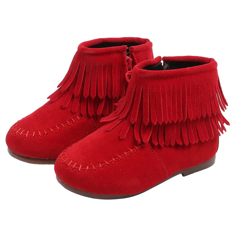Kids Winter Korean Baby Girls Tassels Martin Warm Boots Solid Color Cashmere+Rubber Children's Shoes For 0-6 Years
Kids Winter Korean Baby Girls Tassels Martin Warm Boots Solid Color Cashmere+Rubber Children's Shoes For 0-6 Years