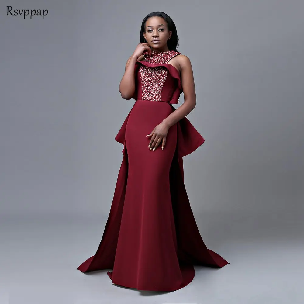 New Arrival Long Prom Dresses 2019 Mermaid Scoop Sleeveless Top Beaded Floor Length African Burgundy Prom Dress
New Arrival Long Prom Dresses 2019 Mermaid Scoop Sleeveless Top Beaded Floor Length African Burgundy Prom Dress