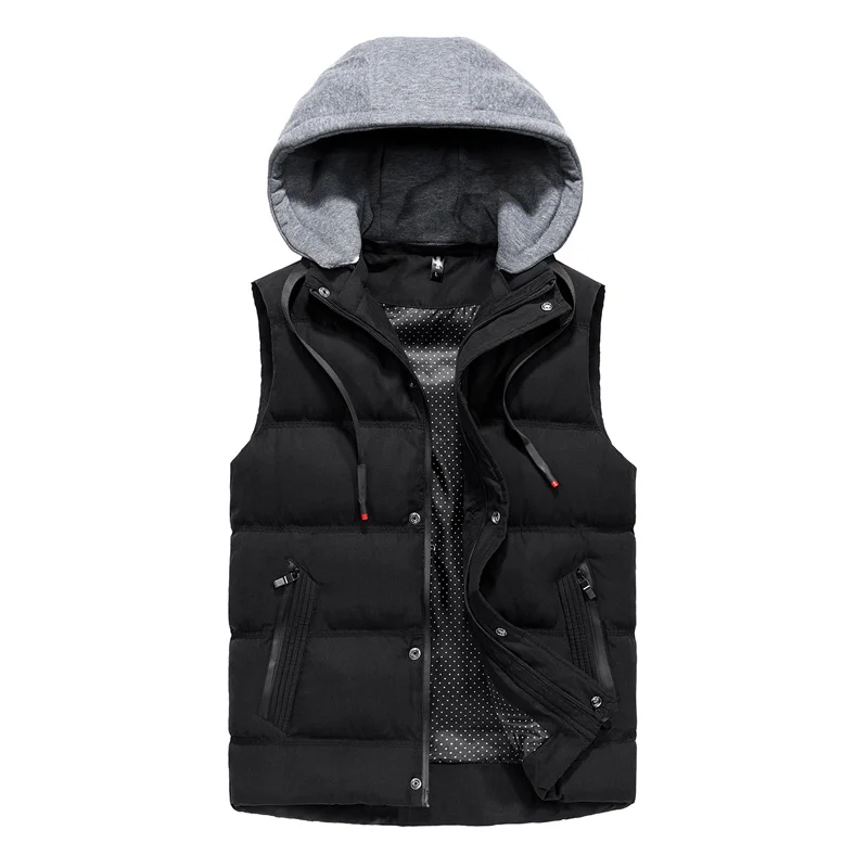 Men's Winter Sleeveless Patchwork Hoodie Vests Male Warm Cotton College Outerwear Waistcoat Pockets Photographer Jacket
Men's Winter Sleeveless Patchwork Hoodie Vests Male Warm Cotton College Outerwear Waistcoat Pockets Photographer Jacket