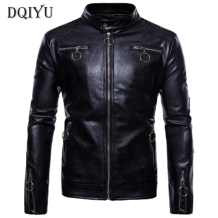 DQIYU New Jacket Punk Mens Leather Jackets Casual Motorcycle Leather Jackets Coats Male Black PU Jacket Jaqueta Couro Masculina
DQIYU New Jacket Punk Mens Leather Jackets Casual Motorcycle Leather Jackets Coats Male Black PU Jacket Jaqueta Couro Masculina