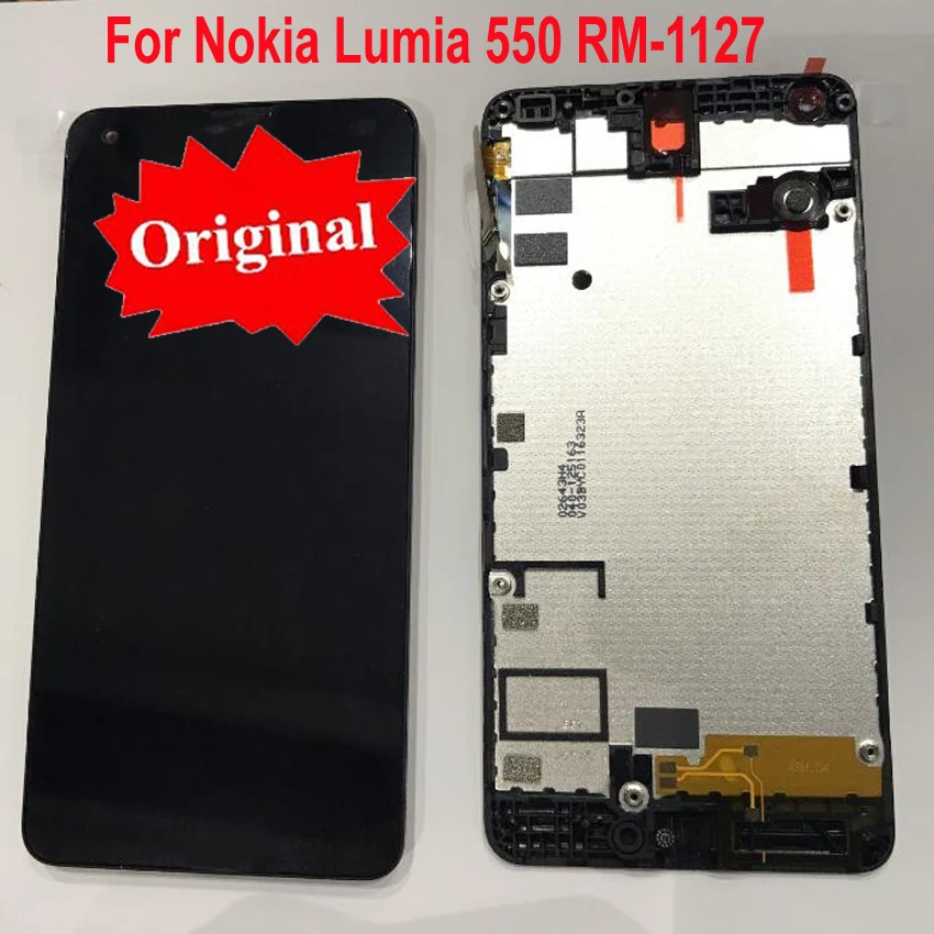 Original Working LCD Display Touch Screen Digitizer Assembly Sensor + Frame For Nokia Microsoft Lumia 550 RM-112 Phone Panel
Original Working LCD Display Touch Screen Digitizer Assembly Sensor + Frame For Nokia Microsoft Lumia 550 RM-112 Phone Panel