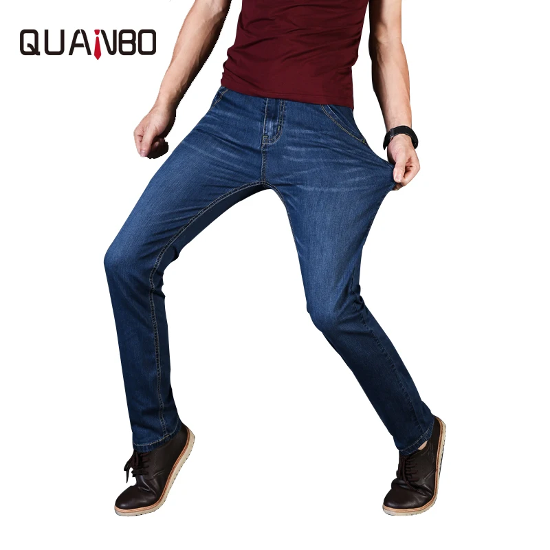 2019 Summer New Men's Thin Light Jeans Business Casual Stretch Slim Denim Pants Light Blue Trousers Man Brand Jeans Plus size
2019 Summer New Men's Thin Light Jeans Business Casual Stretch Slim Denim Pants Light Blue Trousers Man Brand Jeans Plus size