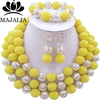 Nigeria Wedding african beads jewelry set yellow Plastic pearl necklace Bridal Jewelry Sets Free shipping YJ-280
Nigeria Wedding african beads jewelry set yellow Plastic pearl necklace Bridal Jewelry Sets Free shipping YJ-280