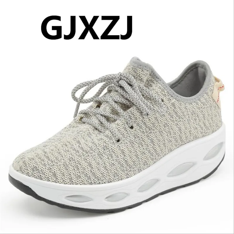 Shake the female mesh surface breathable autumn casual tie with thick bottom cushion flying woven coconut women's shoes
Shake the female mesh surface breathable autumn casual tie with thick bottom cushion flying woven coconut women's shoes