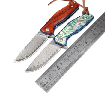 VOLTRON V07 Folding Knife Damascus Steel Blade Red sandalwood Abalone color Handle Outdoor Hunting knife Collection Utility Tool
VOLTRON V07 Folding Knife Damascus Steel Blade Red sandalwood Abalone color Handle Outdoor Hunting knife Collection Utility Tool