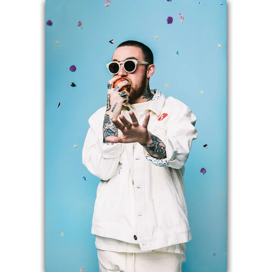 MQ1167 Mac Miller Custom Hip Hop Rap Music Singer Star Hot Art Poster Top Silk Light Canvas Home Decor Wall Picture Printings