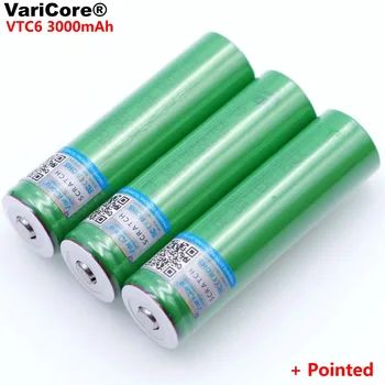 VariCore VTC6 3.7V 3000 mAh 18650 Li-ion Rechargeable Battery 30A Discharge for Sony US18650VTC6 batteries + Pointed
VariCore VTC6 3.7V 3000 mAh 18650 Li-ion Rechargeable Battery 30A Discharge for Sony US18650VTC6 batteries + Pointed