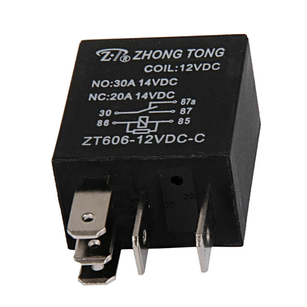 12V 20/30 Amp 5 Pin SPDT Car Relay, Electrical Relay Switch for Automotive Truck Boat Marine