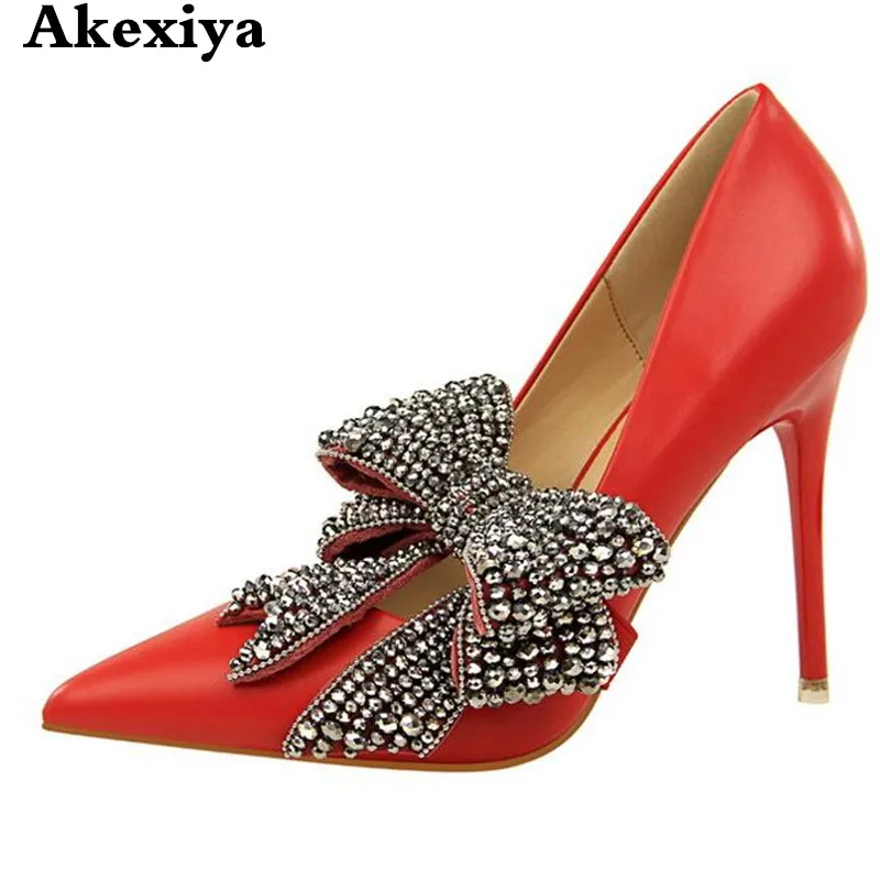 Women Butterfly-knot Bow-tie Pumps High Heel Two Wear Shoes Rhinestone Crystal Bow Knot Detachable Stilettos Dress Shoes
Women Butterfly-knot Bow-tie Pumps High Heel Two Wear Shoes Rhinestone Crystal Bow Knot Detachable Stilettos Dress Shoes