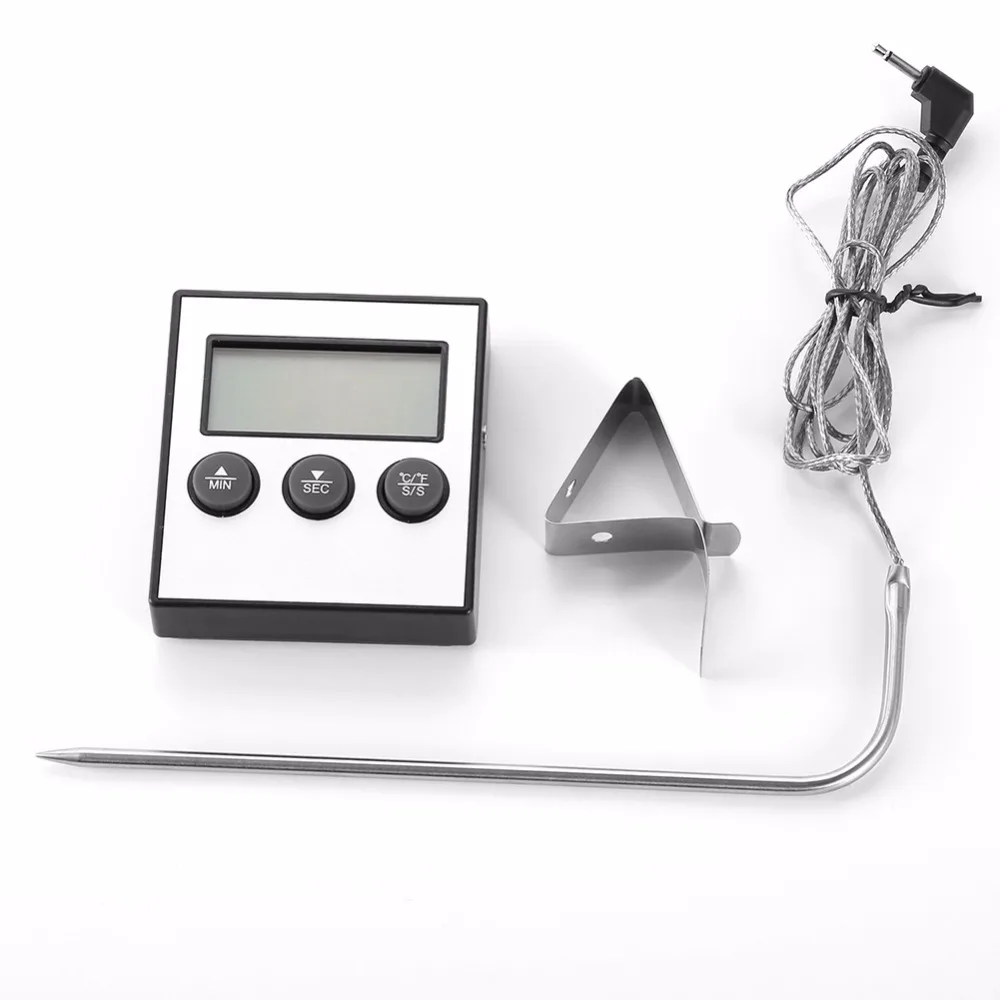 LCD Digital Display Meat Thermometer Digital BBQ Thermometer With Probe Kitchen Cooking Baking BBQ Meat Household Thermometer
LCD Digital Display Meat Thermometer Digital BBQ Thermometer With Probe Kitchen Cooking Baking BBQ Meat Household Thermometer