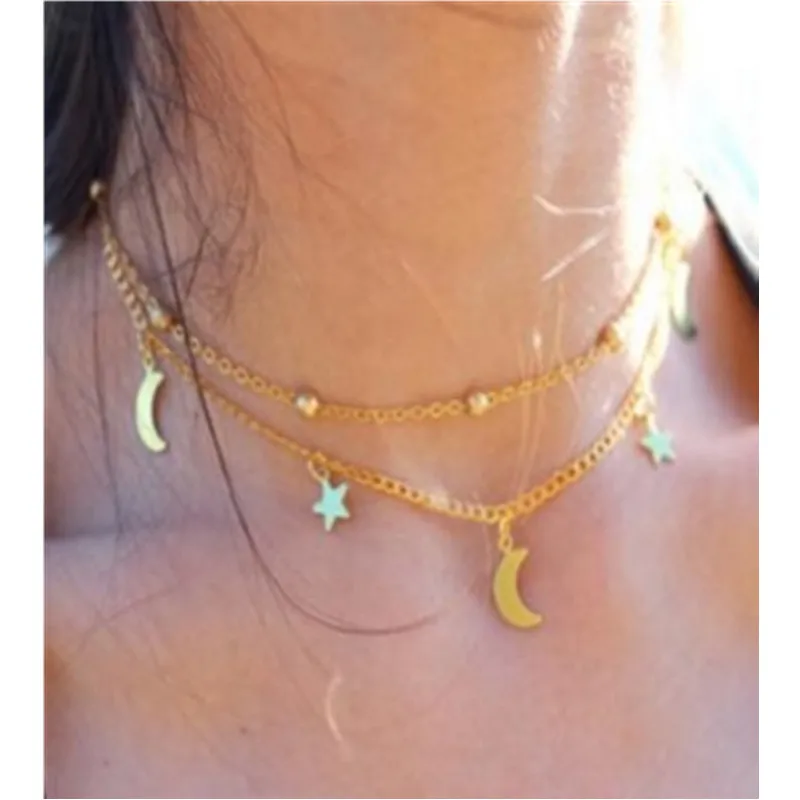 2017 New Women choker Silver Chain Star Moon choker Necklace Jewelry collana Kolye Bijoux Collares Mujer Collier Femme joyas x7
2017 New Women choker Silver Chain Star Moon choker Necklace Jewelry collana Kolye Bijoux Collares Mujer Collier Femme joyas x7