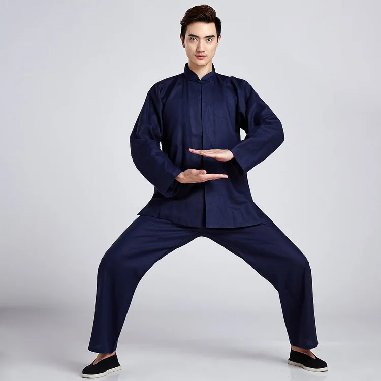 New Navy Blue Chinese Men's Classic Tai Chi Uniform Cotton Linen Kung fu Suit Clothing Size M L XL XXL XXXL 2516
New Navy Blue Chinese Men's Classic Tai Chi Uniform Cotton Linen Kung fu Suit Clothing Size M L XL XXL XXXL 2516