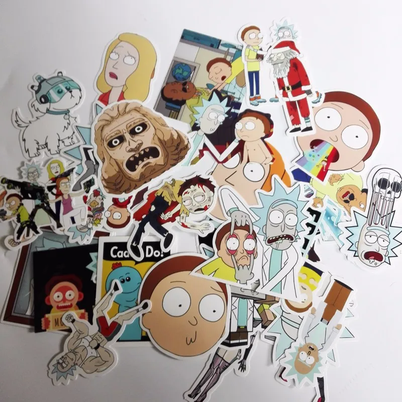 35Pcs Waterproof Rick and Morty Stickers [ Pack of 3 ]