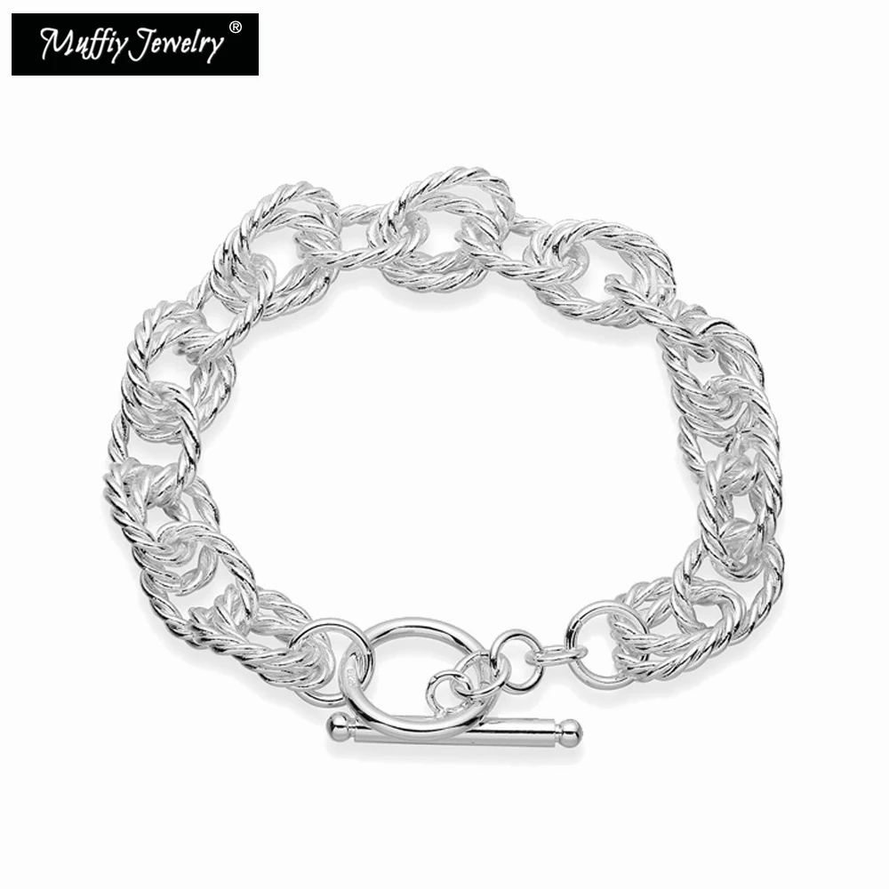 NEW Silver Charm bracelet /& bangles for Women wholesale fashion bracelet