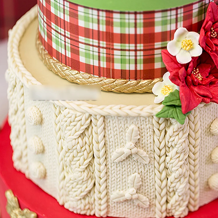 PRZY silicone molds Christmas Series fondant Cake Silicone Mold Winter sweater Woolen knit pattern moulds for cake decorations
PRZY silicone molds Christmas Series fondant Cake Silicone Mold Winter sweater Woolen knit pattern moulds for cake decorations