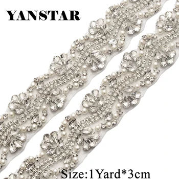 Handmade 3CM*1Yard Rhinestones Trim For Wedding Dresses Belt Rhinetones With Clear Crystal Sewing On DIY Bridal Sashes YS819
Handmade 3CM*1Yard Rhinestones Trim For Wedding Dresses Belt Rhinetones With Clear Crystal Sewing On DIY Bridal Sashes YS819