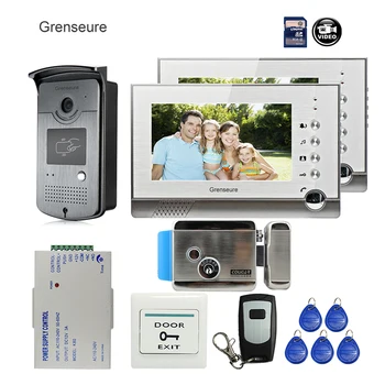 FREE SHIPPING NEW 7" Door Monitor Video Intercom Door Phone Recorder System 2 Monitors + Waterproof Rain Cover + 8G SD + E-Lock
FREE SHIPPING NEW 7" Door Monitor Video Intercom Door Phone Recorder System 2 Monitors + Waterproof Rain Cover + 8G SD + E-Lock