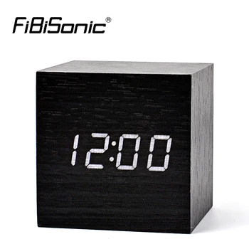 FiBiSonic Wood Wooden LED Alarm Clock with Temperature Sounds Control LED Electronic Desktop Digital Table Clocks
FiBiSonic Wood Wooden LED Alarm Clock with Temperature Sounds Control LED Electronic Desktop Digital Table Clocks