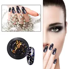 1 pieza de adhesivos de transferencia de manicura colorida hoja de estaño uñas transparente oro, plata, aluminio manicura DIY pegatina Decoración(China)