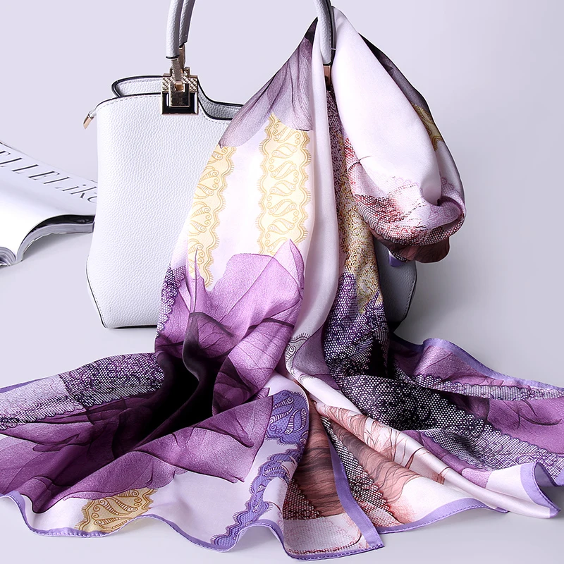 100% Natural Silk Scarf For Women Print Real Silk Shawl Wrap Luxury Design Soft Thin Long Ladies Pure Silk Hijab 170*53cm
100% Natural Silk Scarf For Women Print Real Silk Shawl Wrap Luxury Design Soft Thin Long Ladies Pure Silk Hijab 170*53cm