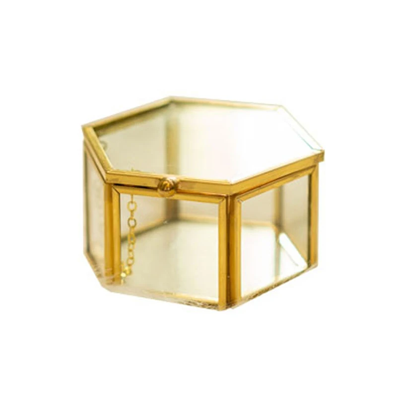 Geometrical Clear Glass Jewelry Box Women Jewelry Storage Case Holder Tabletop for Ring Necklace Earrings Bracelet Display
Geometrical Clear Glass Jewelry Box Women Jewelry Storage Case Holder Tabletop for Ring Necklace Earrings Bracelet Display