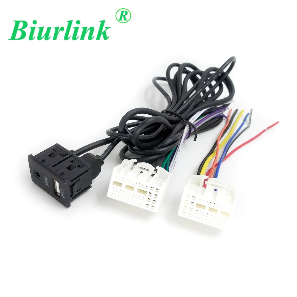 Biurlink AUX USB Interface Panel CD Power Harness Wiring Audio IN Adapter Cable for Hyundai K2 K3 K4 K5 IX35 IX45 Onwards 2016
Biurlink AUX USB Interface Panel CD Power Harness Wiring Audio IN Adapter Cable for Hyundai K2 K3 K4 K5 IX35 IX45 Onwards 2016