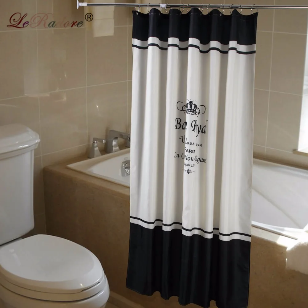 LeRadore Luxury White Black Royal Crown Shower Curtain Polyester Waterproof Bathroom Shower Curtain with Hooks Multi Sizes
LeRadore Luxury White Black Royal Crown Shower Curtain Polyester Waterproof Bathroom Shower Curtain with Hooks Multi Sizes