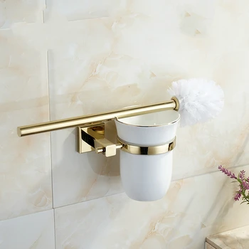 European Zirconium Gold Square Base Toilet Brush Holder Ceramic Cup Copper Toilet Brush Shelf Mounting Bathroom Hardware Sets A0
European Zirconium Gold Square Base Toilet Brush Holder Ceramic Cup Copper Toilet Brush Shelf Mounting Bathroom Hardware Sets A0