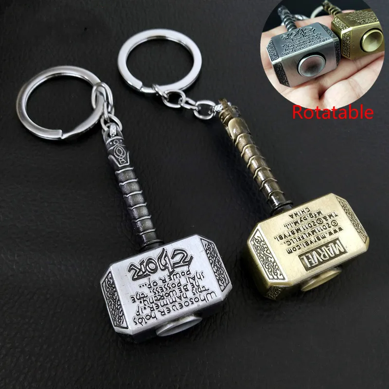 Rotatable Thor Hammer Keychain Avengers Endgame Superhero Thor Weapon Key Ring Solid Accessories Stress Relief Toy Unisex
Rotatable Thor Hammer Keychain Avengers Endgame Superhero Thor Weapon Key Ring Solid Accessories Stress Relief Toy Unisex
