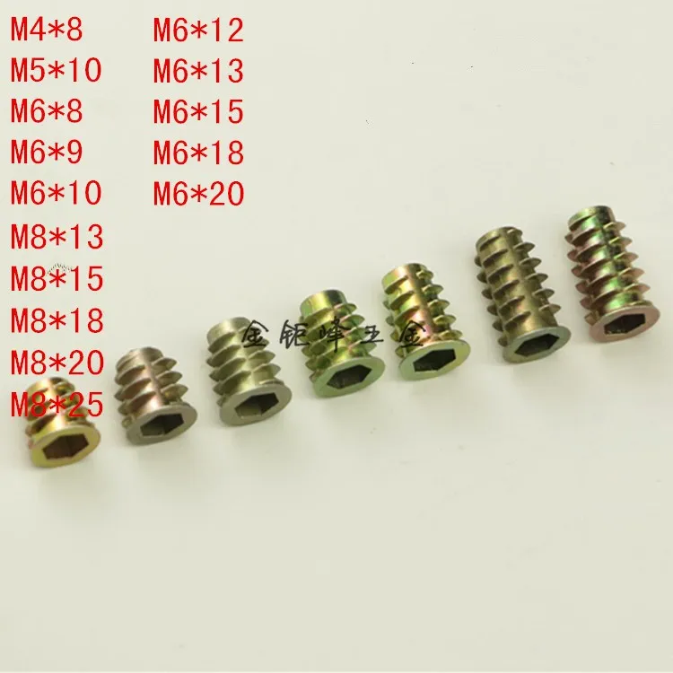 25Pcs M4 M5 M6 M8 Zinc Alloy Thread For Wood Insert Nut Flanged Hex Drive Head Furniture Nuts
25Pcs M4 M5 M6 M8 Zinc Alloy Thread For Wood Insert Nut Flanged Hex Drive Head Furniture Nuts