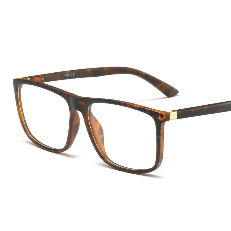 2019 Business And Leisure TR90 Glasses Frame Men Fashion leoaprd Striped Square Eyeglasses Male Clear Lens FML | Аксессуары для