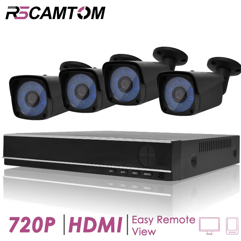 

4CH 1.0MP AHD Camera Kit Home Security Video Monitor Indoor CCTV DVR Surveillance System Cameras Outdoor IR Night Vision 720P