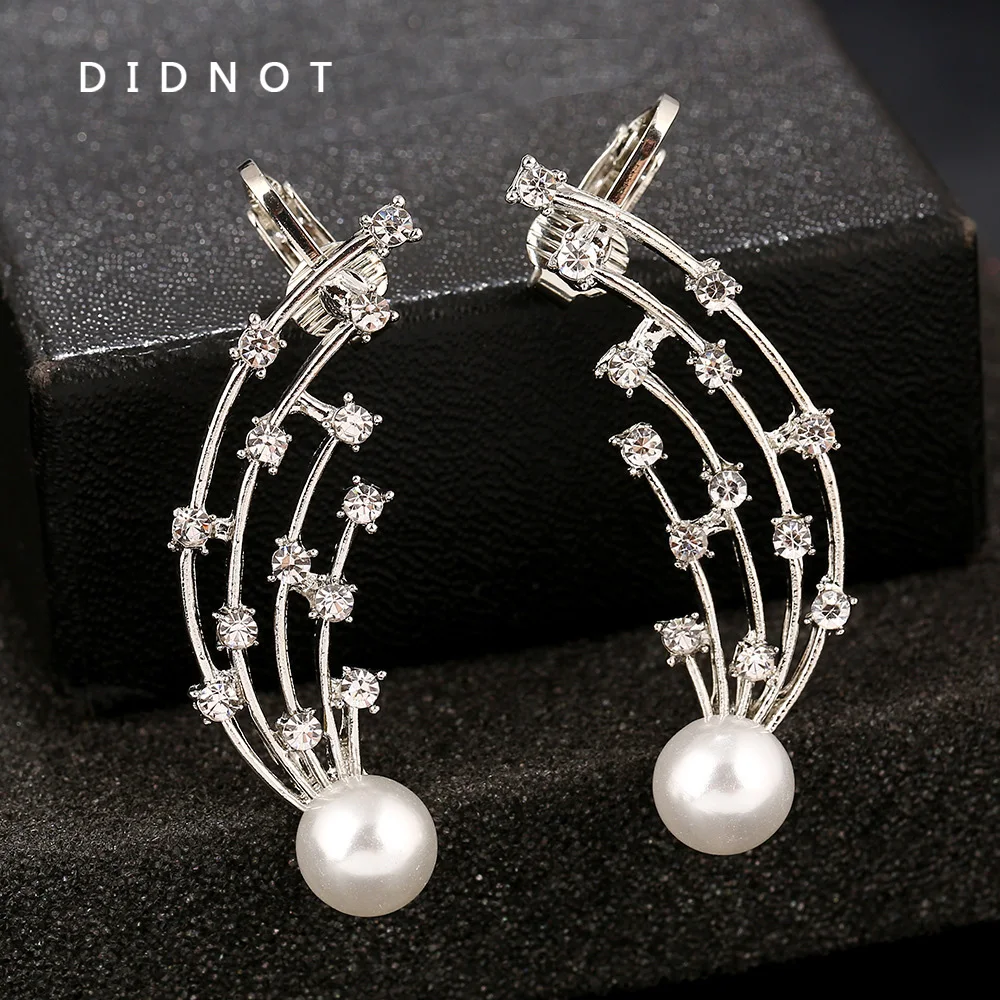 DIDNOT Wing Fashion Clip Earrings Left Right Crystal Earring Clip Personality Ear Cuff Pearl Earring Jewelry FY142
DIDNOT Wing Fashion Clip Earrings Left Right Crystal Earring Clip Personality Ear Cuff Pearl Earring Jewelry FY142