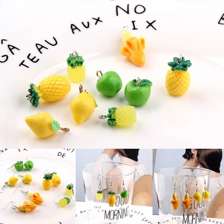 Resin Plastic Cartoon Fruit Pendant Charms Eardrop Necklace Accessories Diy Ornaments Handmade Material Jewelry 4pcs
Resin Plastic Cartoon Fruit Pendant Charms Eardrop Necklace Accessories Diy Ornaments Handmade Material Jewelry 4pcs