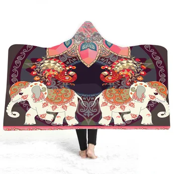 Bohemian Elephant Hooded Blanket for Adults Sherpa Fleece Lotus Flower Wearable Picnic Bed Throw Blanket 150x200cm
Bohemian Elephant Hooded Blanket for Adults Sherpa Fleece Lotus Flower Wearable Picnic Bed Throw Blanket 150x200cm