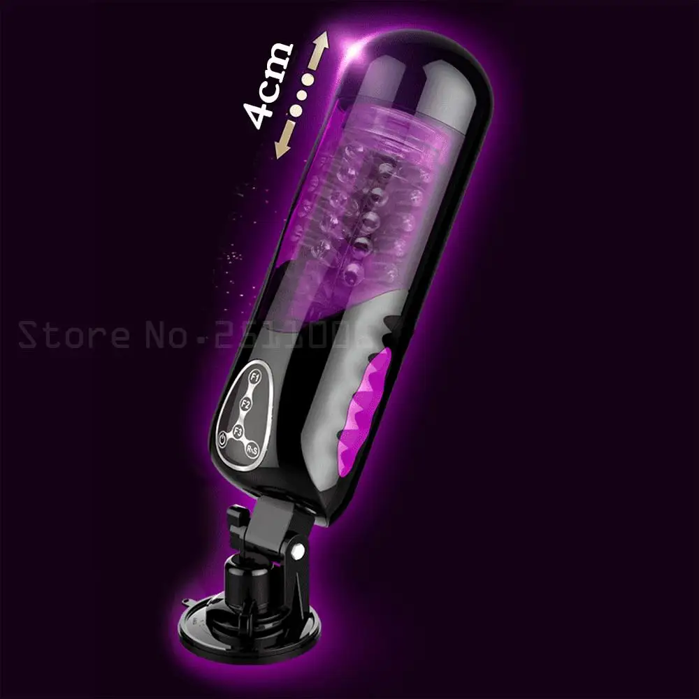 Automatic Telescopic Rotating Voice Machine Male Masturbator Pocket Pussy Vibrator Sex Toys For Men Hands Free Masturbation Cup 4