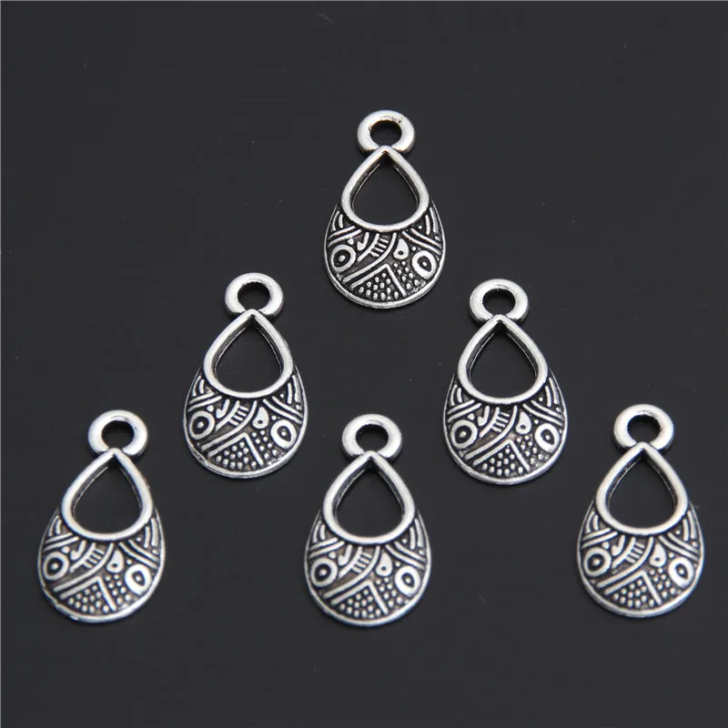 20pcs Filigree Water Drop Charms antique silver Brass Teardrop Pendant DIY Necklace Pendant 17x9mm A2990
20pcs Filigree Water Drop Charms antique silver Brass Teardrop Pendant DIY Necklace Pendant 17x9mm A2990