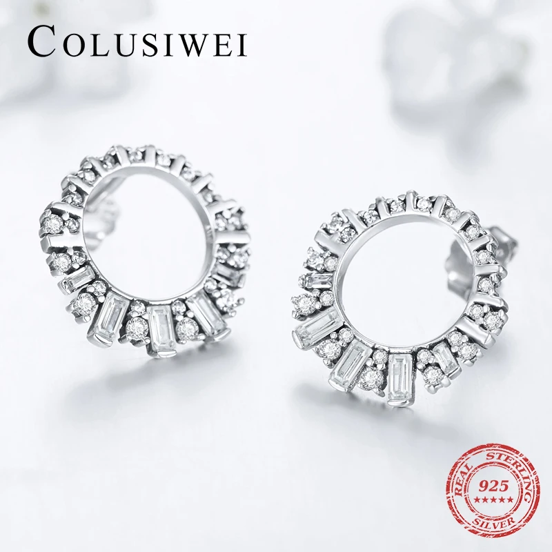 Colusiwei 925 Sterling Silver Sparkling Classic Elegant Vintage Stud Earrings Luxury Zircon Earring For Women Silver Jewelry
Colusiwei 925 Sterling Silver Sparkling Classic Elegant Vintage Stud Earrings Luxury Zircon Earring For Women Silver Jewelry