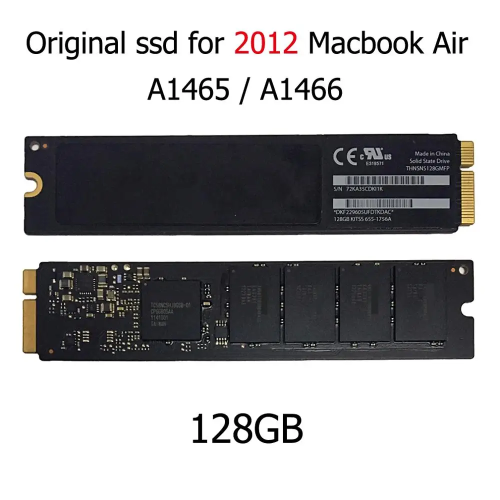Original 2012 Early Mid Macbook Air A1466 A1465 128GB SSD Md231 md232 md223 md224 128G Mac SOLID STATE DISK THNSNS128GMFP
Original 2012 Early Mid Macbook Air A1466 A1465 128GB SSD Md231 md232 md223 md224 128G Mac SOLID STATE DISK THNSNS128GMFP