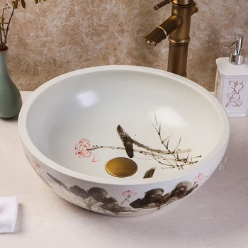 Europe Vintage Style Ceramic Art Basin Sink Counter Top Wash Basin Bathroom Sinks
Europe Vintage Style Ceramic Art Basin Sink Counter Top Wash Basin Bathroom Sinks