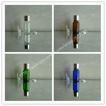 10ml shiny clear/green/brown/blue glass bottle with shiny silver aluminum screw cap,essential oil bottle.
10ml shiny clear/green/brown/blue glass bottle with shiny silver aluminum screw cap,essential oil bottle.