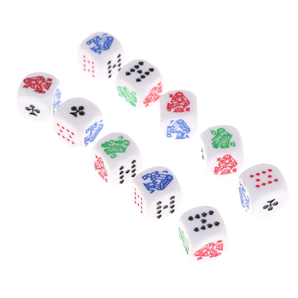 Favours Six Sided Poker Dice 12mm Pack of 10 Pieces for Casino Poker Card Game
Favours Six Sided Poker Dice 12mm Pack of 10 Pieces for Casino Poker Card Game