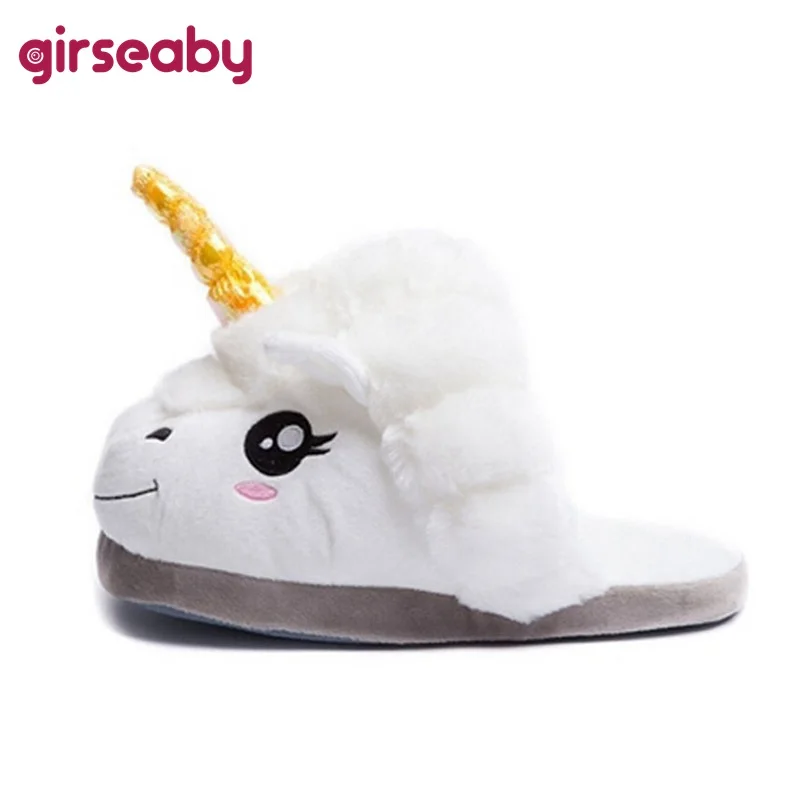 Girseaby cute Winter Warm Indoor Slippers Cartoon Plush Unicorn Slippers for Grown Ups Unisex Home Slippers pantuflas unicornio
Girseaby cute Winter Warm Indoor Slippers Cartoon Plush Unicorn Slippers for Grown Ups Unisex Home Slippers pantuflas unicornio