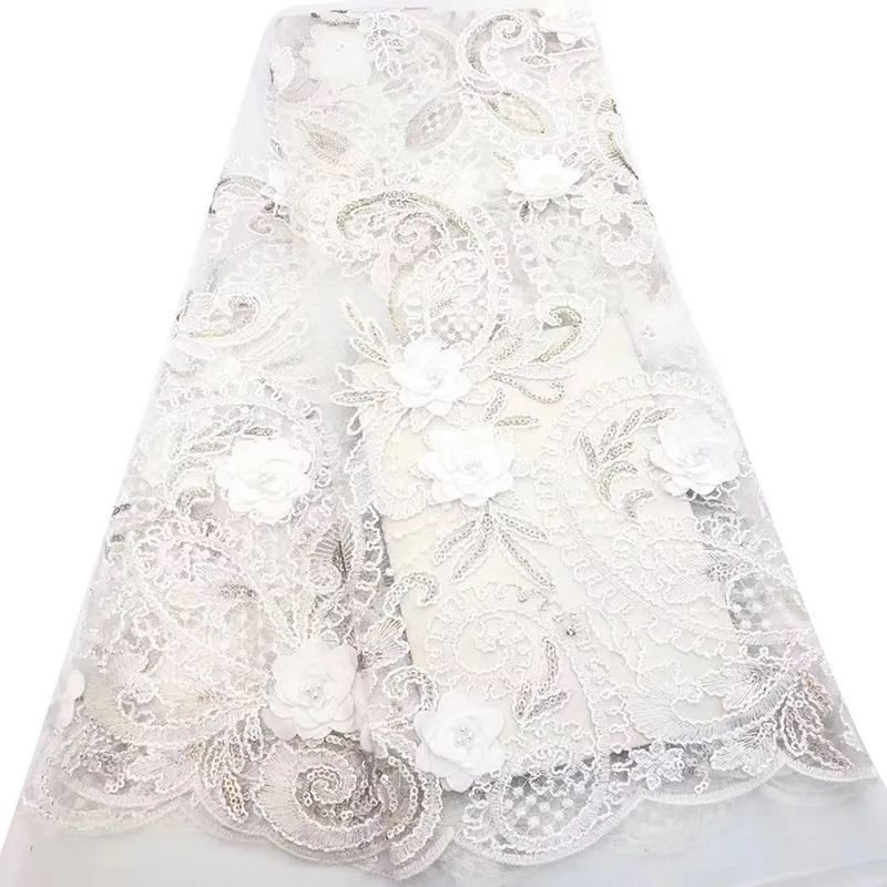 Latest Design 3d Beaded African Lace Fabric Hot Selling Nigerian Lace Fabric For Women High Quality French Lace FabricHX1675-1 
Latest Design 3d Beaded African Lace Fabric Hot Selling Nigerian Lace Fabric For Women High Quality French Lace FabricHX1675-1