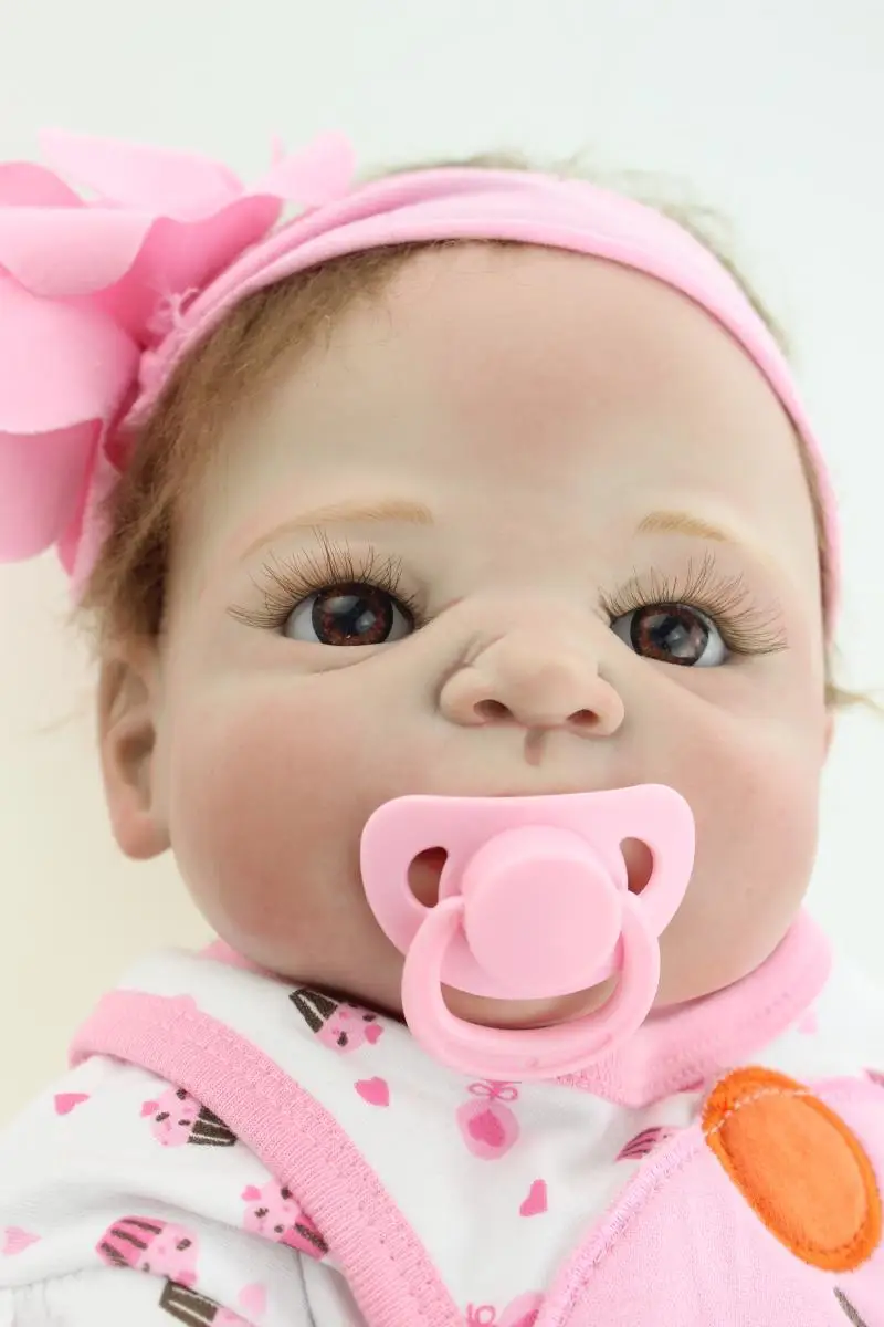 57CM full soft silicone reborn baby dolls cute girls mohair rooted boneca toys for girls baby mannequin
57CM full soft silicone reborn baby dolls cute girls mohair rooted boneca toys for girls baby mannequin